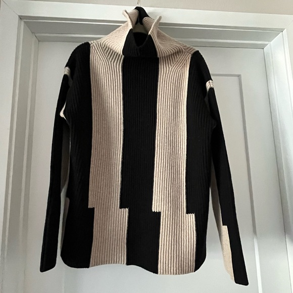 Joseph Wool Sweater Beige Black Size XS - Picture 1 of 8